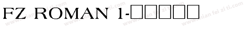 FZ ROMAN 1字体转换